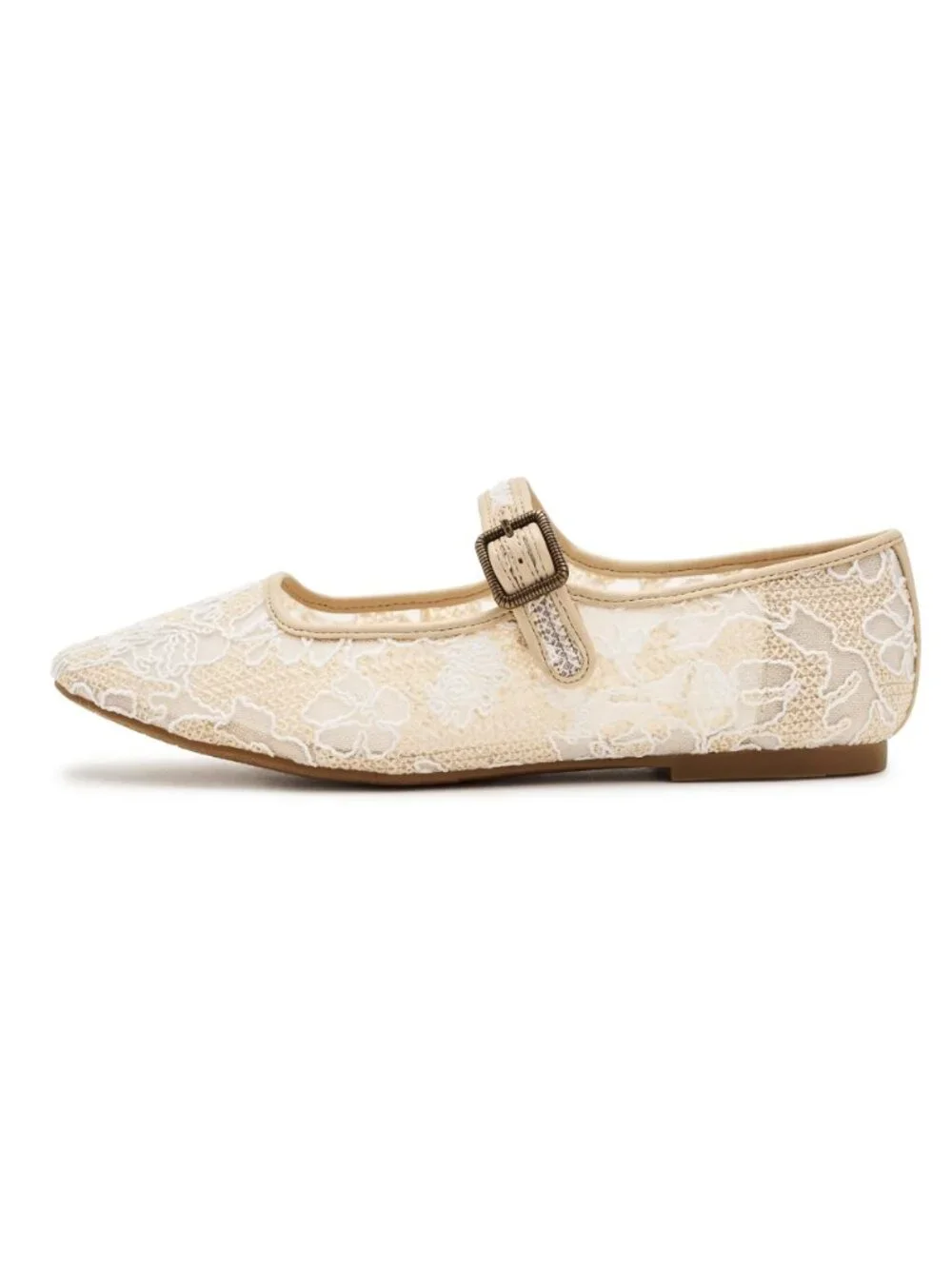 LUCKY BRAND Tannyr Burnout Lace Mary Jane Ballet Flats - Picture 5 of 10